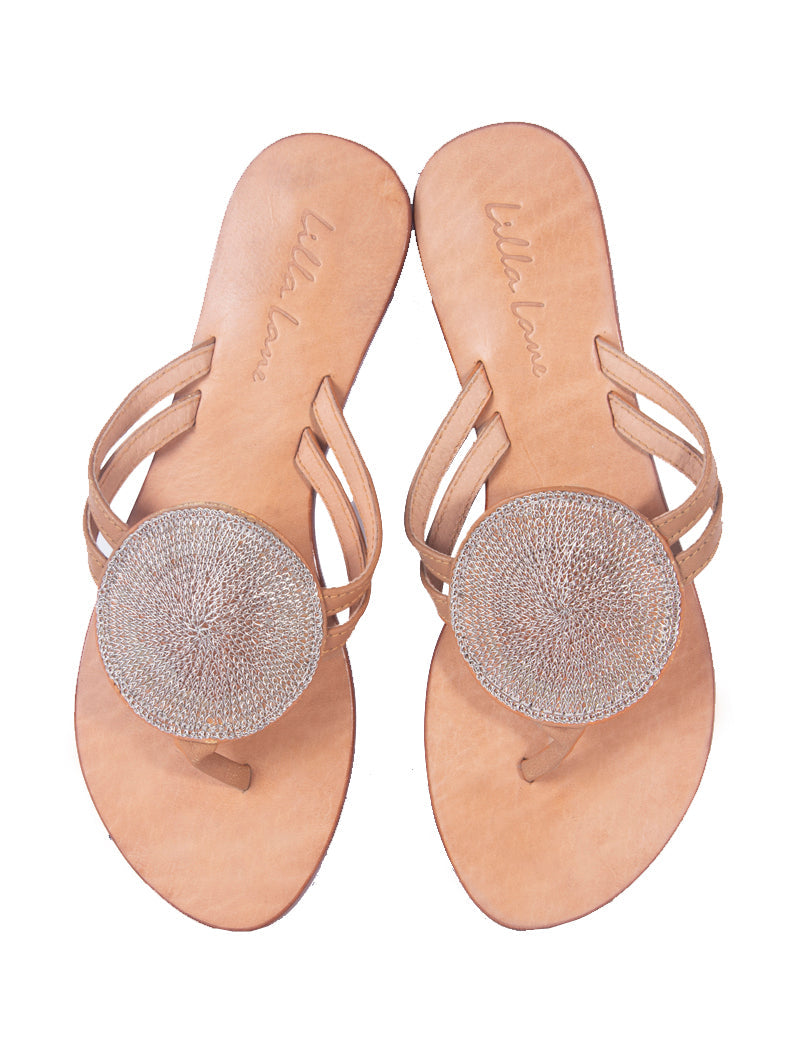Sumba Medallion Sandal - Natural Sole