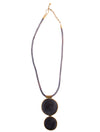 Sumba Double Medallion Necklace - Black