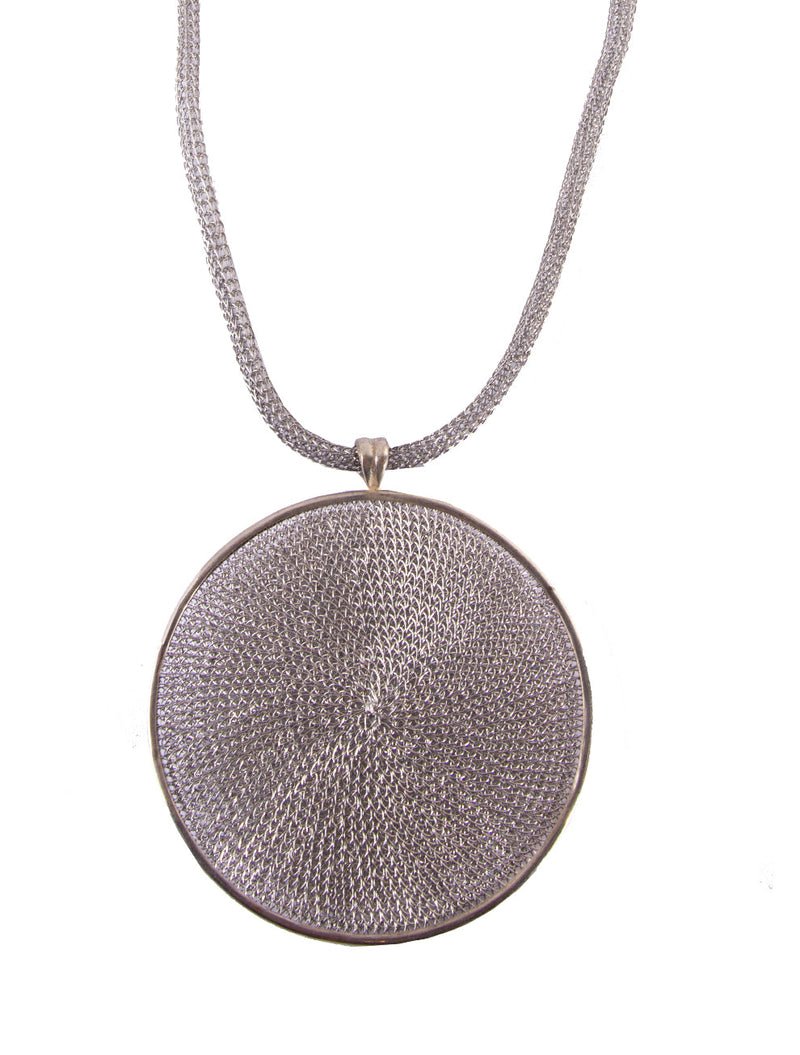 Sumba Medallion Necklace - silver