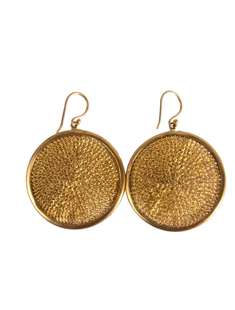 Sumba Gold Medallion Earing